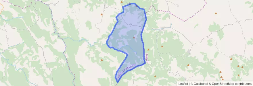 Mapa de ubicacion de Orea.