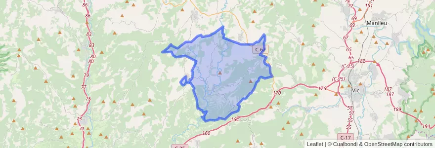 Mapa de ubicacion de Oristà.