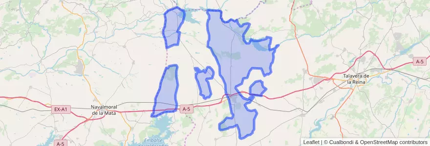Mapa de ubicacion de Oropesa.