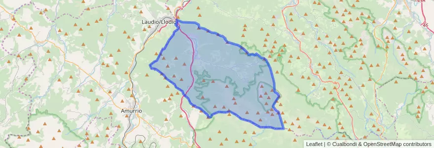 Mapa de ubicacion de Orozko.