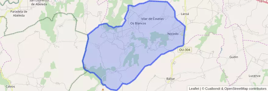Mapa de ubicacion de Os Blancos.