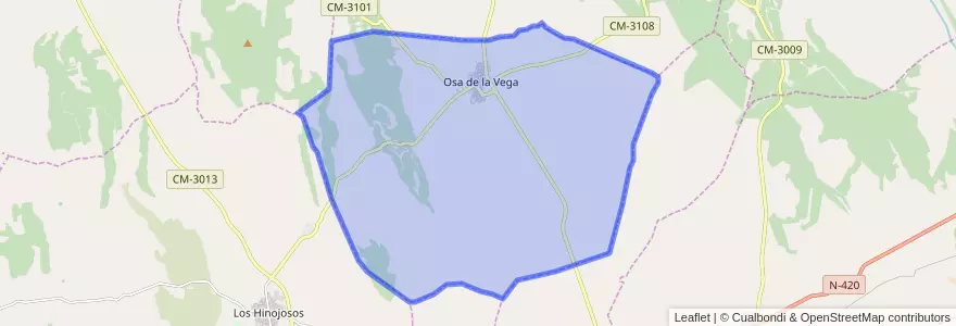 Mapa de ubicacion de Osa de la Vega.