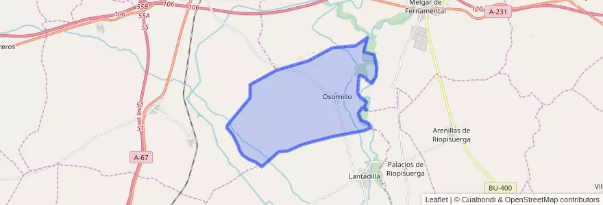 Mapa de ubicacion de Osornillo.