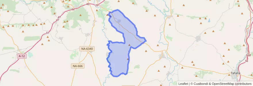 Mapa de ubicacion de Oteiza.