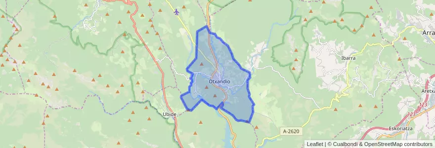 Mapa de ubicacion de Otxandio.