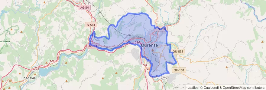 Mapa de ubicacion de オウレンセ.