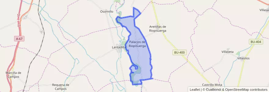 Mapa de ubicacion de Palacios de Riopisuerga.