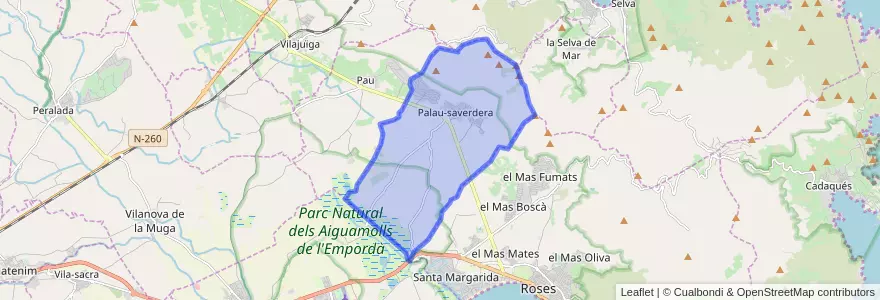 Mapa de ubicacion de Palau-saverdera.