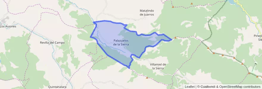 Mapa de ubicacion de Palazuelos de la Sierra.