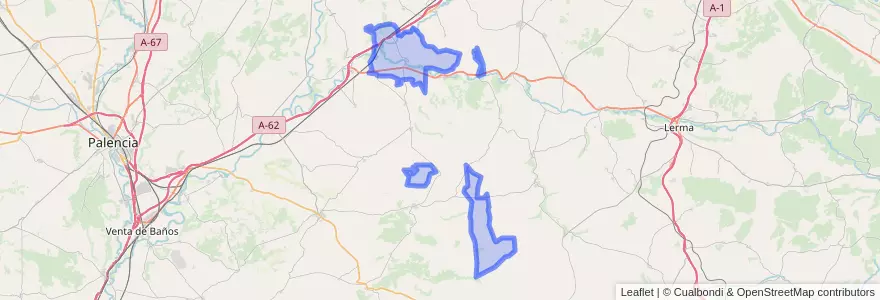 Mapa de ubicacion de Palenzuela.