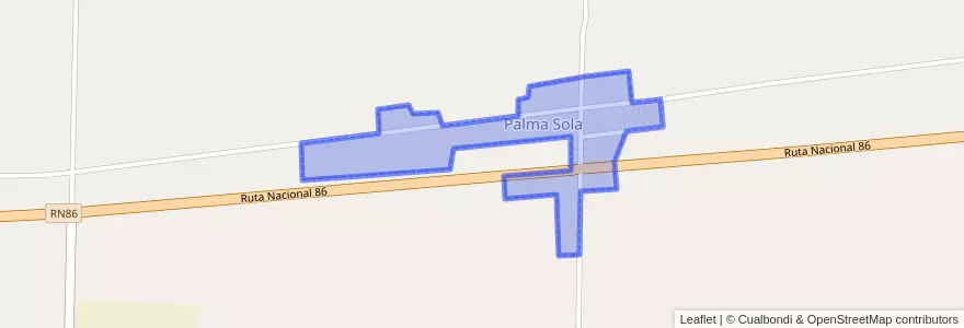 Mapa de ubicacion de Palma Sola.