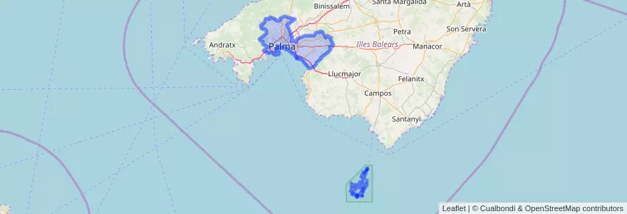 Mapa de ubicacion de Palma.