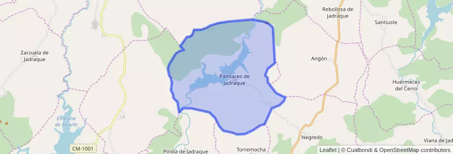 Mapa de ubicacion de Pálmaces de Jadraque.