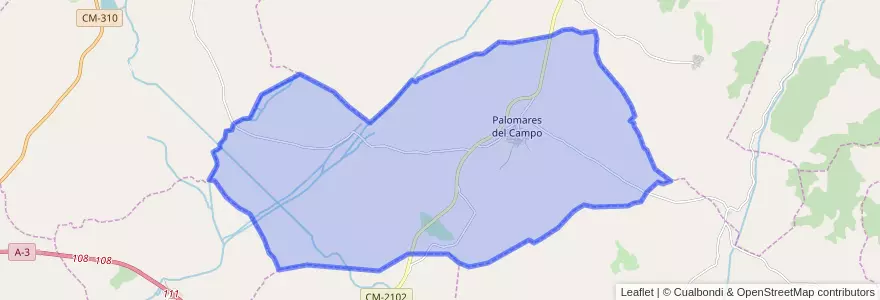 Mapa de ubicacion de Palomares del Campo.
