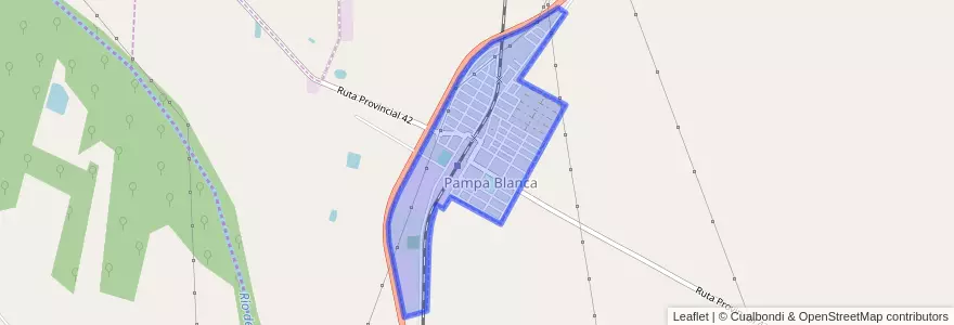 Mapa de ubicacion de Pampa Blanca.