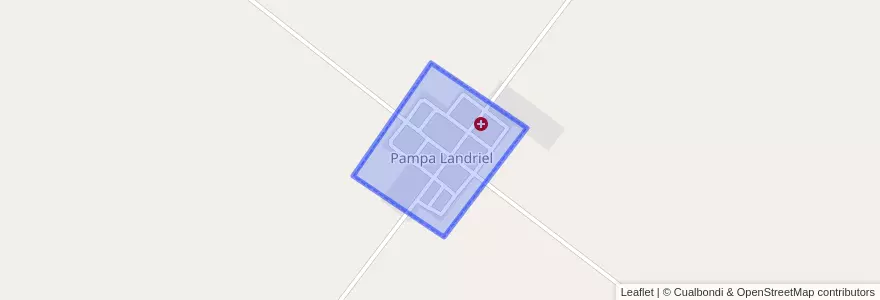 Mapa de ubicacion de Pampa Landriel.