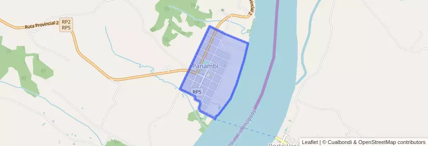 Mapa de ubicacion de Panambí.