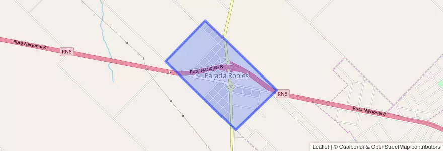 Mapa de ubicacion de Parada Robles.