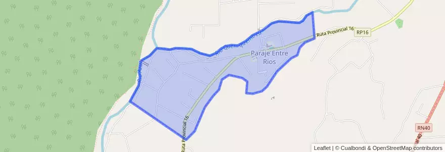 Mapa de ubicacion de Paraje Entre Ríos.