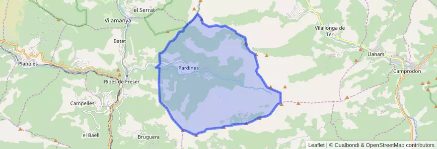 Mapa de ubicacion de Pardines.