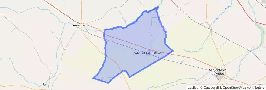 Mapa de ubicacion de Partido de Capitán Sarmiento.