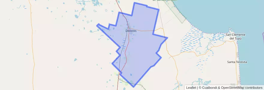 Mapa de ubicacion de Partido de Dolores.
