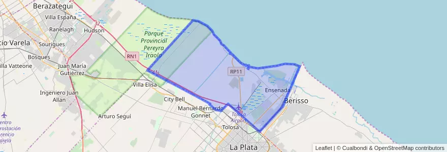 Mapa de ubicacion de Partido de Ensenada.