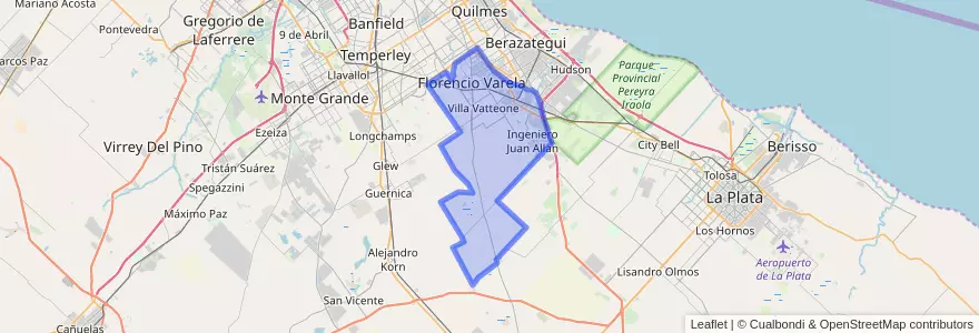 Mapa de ubicacion de Partido de Florencio Varela.