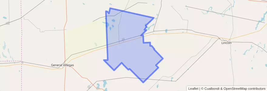 Mapa de ubicacion de Partido de Florentino Ameghino.