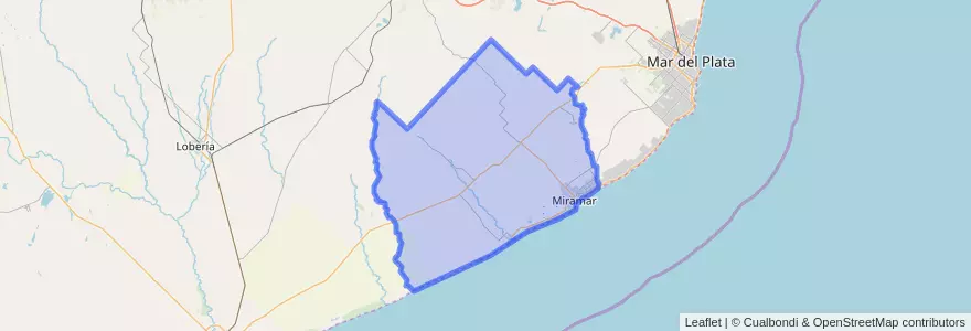 Mapa de ubicacion de Partido de General Alvarado.