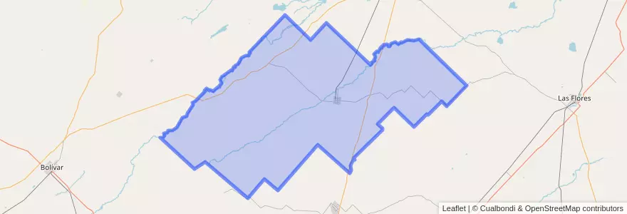 Mapa de ubicacion de Partido de General Alvear.