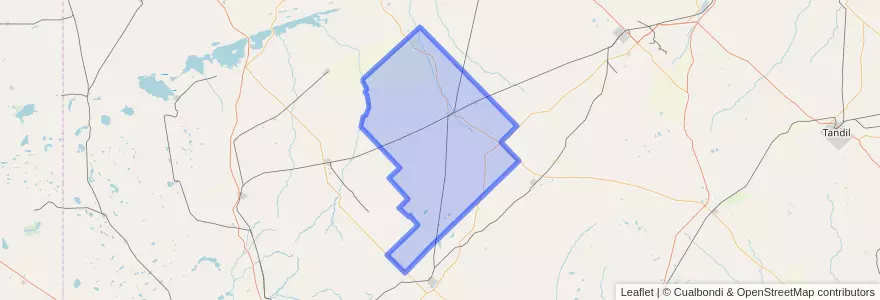 Mapa de ubicacion de Partido de General Lamadrid.