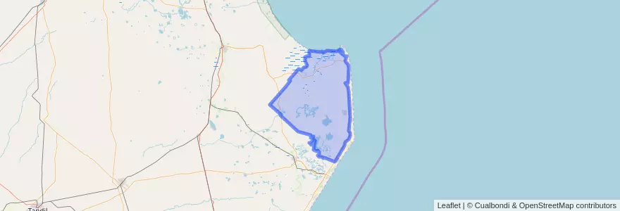 Mapa de ubicacion de Partido de General Lavalle.