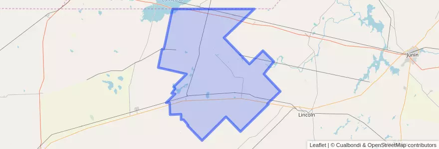 Mapa de ubicacion de Partido de General Pinto.