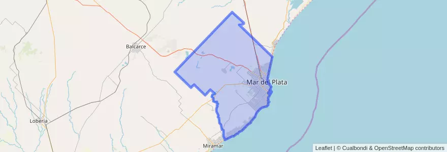 Mapa de ubicacion de Partido de General Pueyrredón.