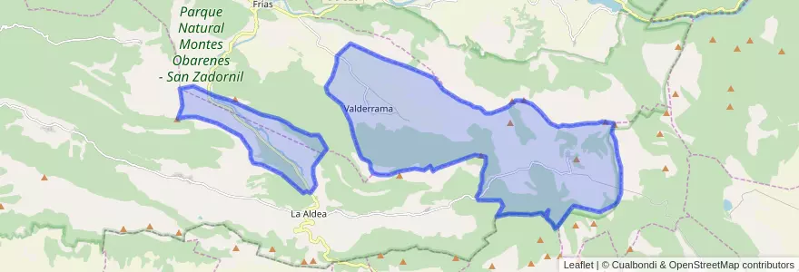 Mapa de ubicacion de Partido de la Sierra en Tobalina.