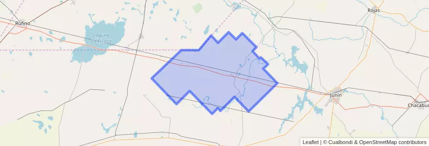 Mapa de ubicacion de Partido de Leandro N. Alem.