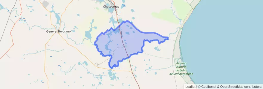 Mapa de ubicacion de Partido de Lezama.