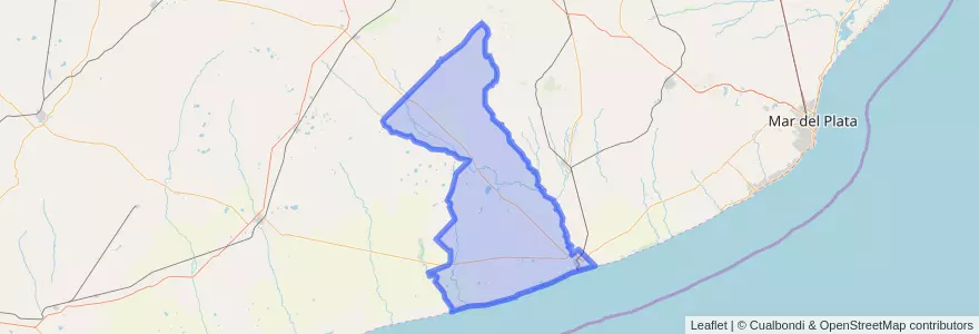 Mapa de ubicacion de Partido de Necochea.