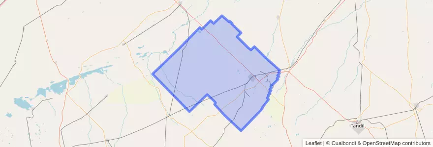 Mapa de ubicacion de Partido de Olavarría.