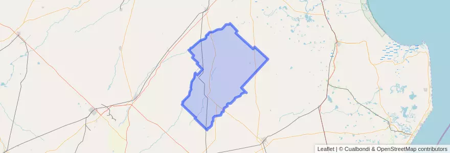 Mapa de ubicacion de Partido de Rauch.