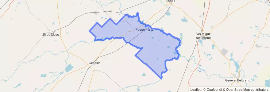 Mapa de ubicacion de Partido de Roque Pérez.