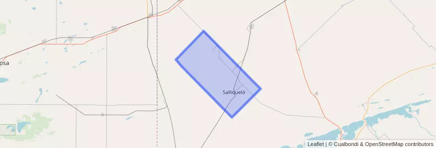 Mapa de ubicacion de Partido de Salliqueló.