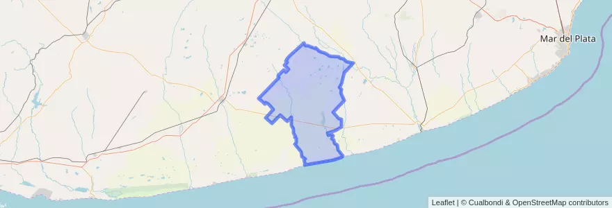 Mapa de ubicacion de Partido de San Cayetano.