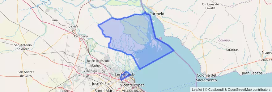 Mapa de ubicacion de Partido de San Fernando.