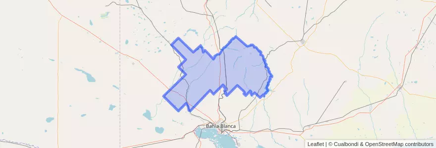 Mapa de ubicacion de Partido de Tornquist.