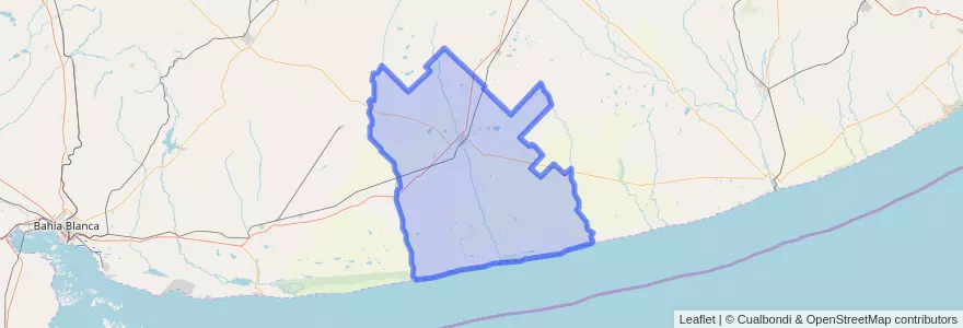 Mapa de ubicacion de Partido de Tres Arroyos.