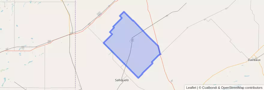 Mapa de ubicacion de Partido de Tres Lomas.
