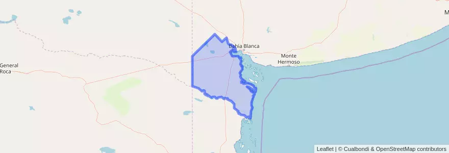 Mapa de ubicacion de Partido de Villarino.