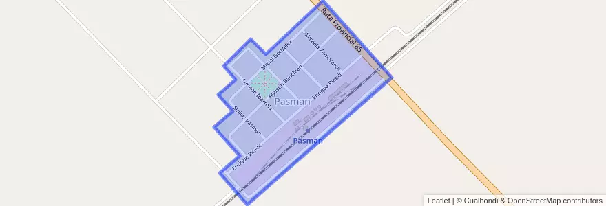 Mapa de ubicacion de Pasman.